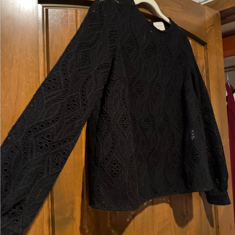 Sézane Black Lace Blouse - Picture 4 of 4